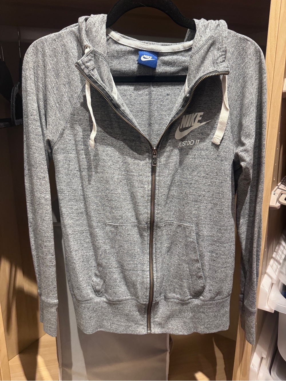 Nike Women's Heather Gray Full-Zip Hoodie Jacket